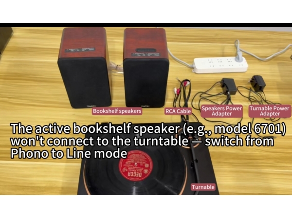 Turntable Line Out to Powered Speakers No Extra Preamp!